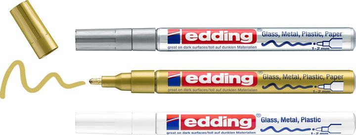 Produktbild Edding 751 - Lackmarker (Mehrfarbig, 2 mm, 3 x)