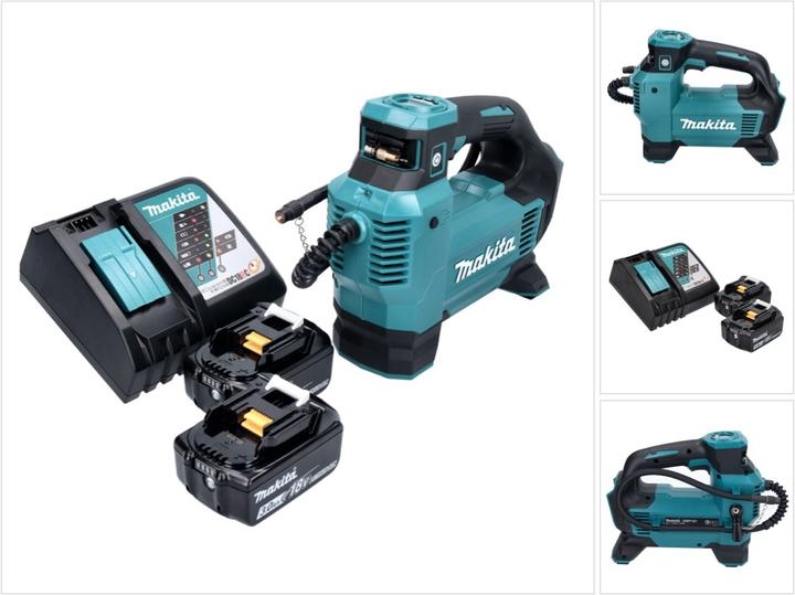 Immagine prodotto Makita DMP 181 RF Compressore a batteria 18 V 11,1 bar + 2x batteria 3,0 Ah + caricabatterie (11.10 bar)