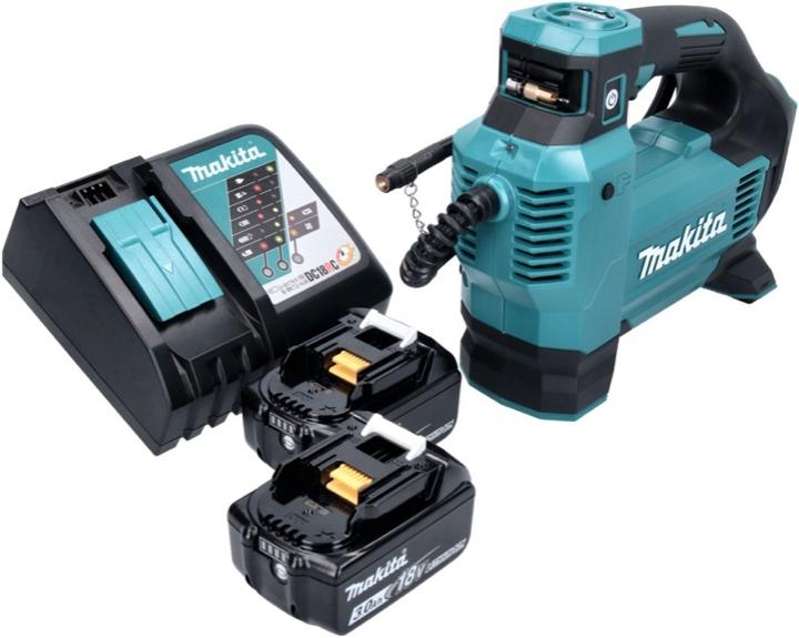 Immagine prodotto Makita DMP 181 RF Compressore a batteria 18 V 11,1 bar + 2x batteria 3,0 Ah + caricabatterie (11.10 bar)