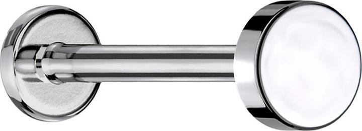 Actual product image Star Piercing Micro Labret internal thread silver disc (Titanium G23, without brass)