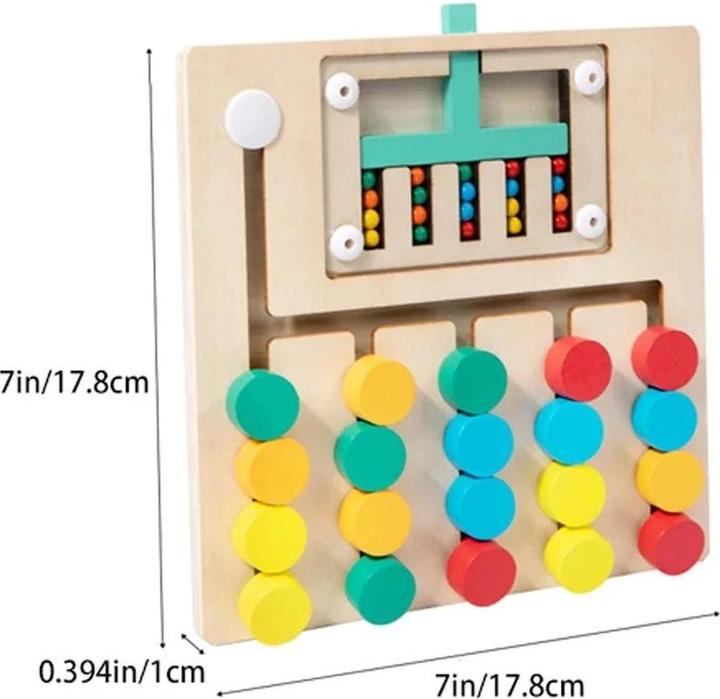 Activity Board Puzzle di abbinamento dei colori in legno, gioco di logica, allenamento del pensiero, illuminazione