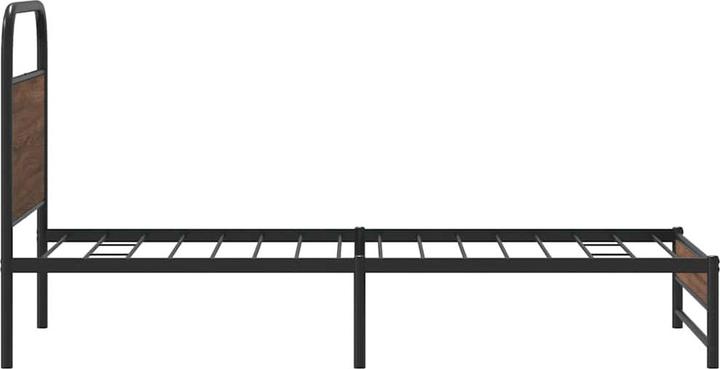 Produktbild VidaXL Bettgestell ohne Matratze 100x190 cm Braun Eichen-Optik (100 x 190 cm)
