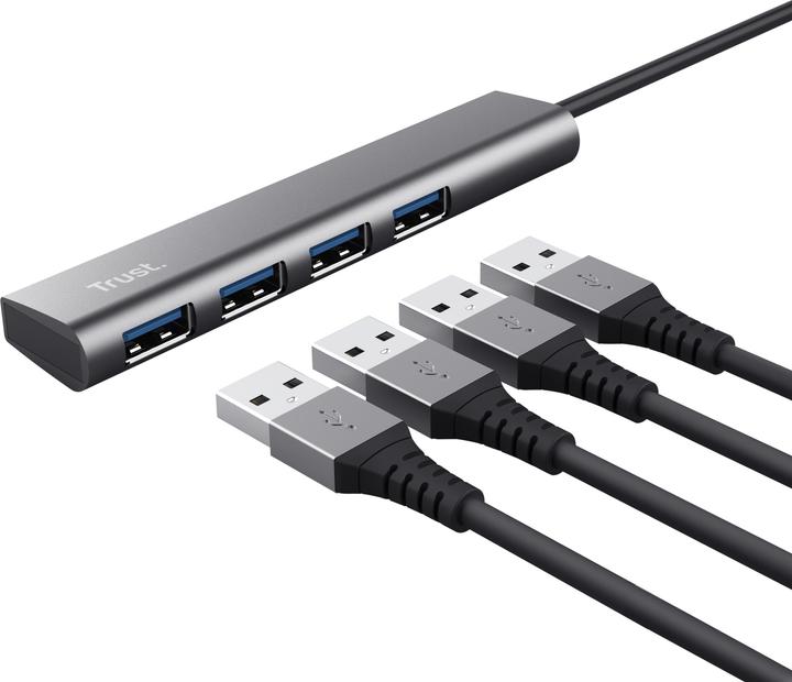 Actual product image Trust HALYX 4 PORT USB 3.2 GEN1 HUB (USB-C, 4 Ports)