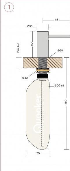Produktbild Quooker - Nordic Seifenspender 500 ml verchromt glänzend