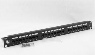 Produktbild Netrack 104-01 patch panel 19 24-jungtys cat. 5e UTP, with shelf (U/UTP, CAT5e, 0.05 m)