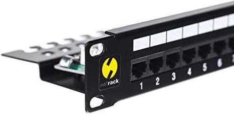 Produktbild Netrack 104-01 patch panel 19 24-jungtys cat. 5e UTP, with shelf (U/UTP, CAT5e, 0.05 m)