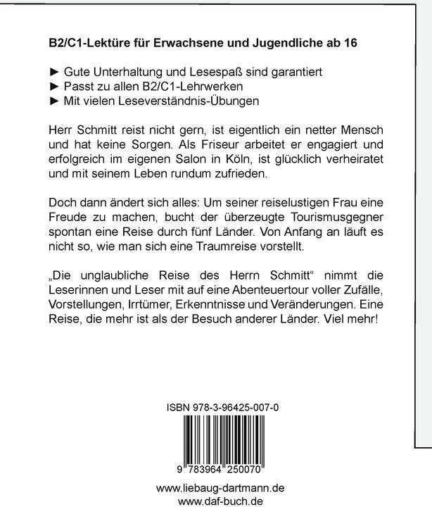 Produktbild Die unglaubliche Reise des Herrn Schmitt (Deutsch, Claudia Peter, 2021)