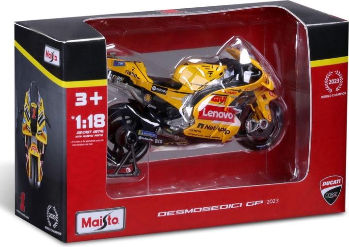 Image du produit Maisto MotoGP 1/18 Ducati Lenovo #1 Bagnaia 2023
