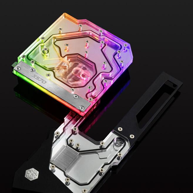 Actual product image Bitspower Monoblock for MSI MEG X570 Godlike, ARGB