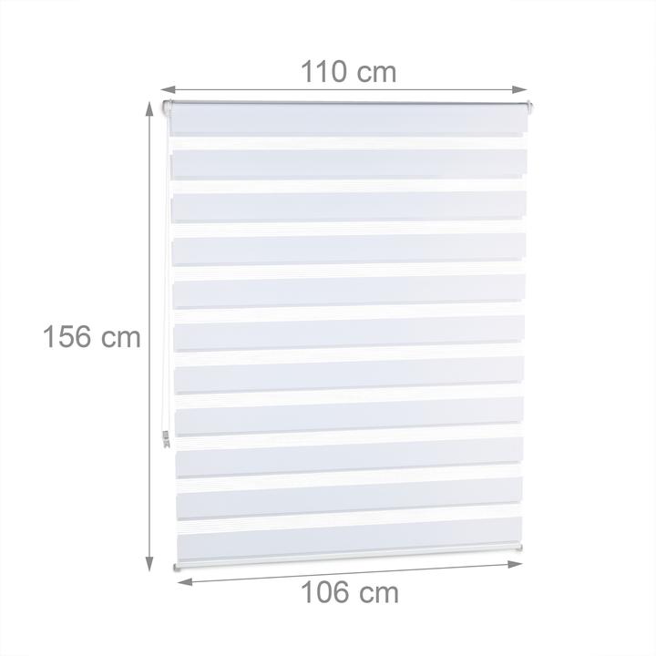 Actual product image Relaxdays Double roller blind Klemmfix (110 x 6.5 x 156 cm)