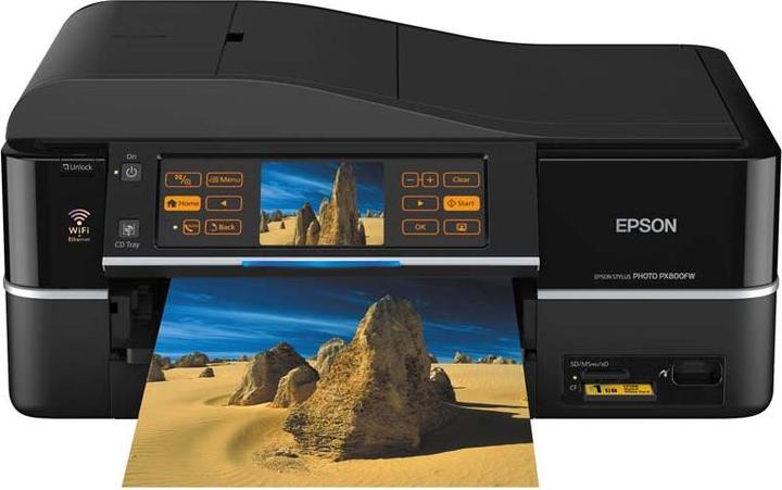 Actual product image Epson Stylus PX810FW, all-in-one, touchscreen, WLAN, fax (Ink, Colour)