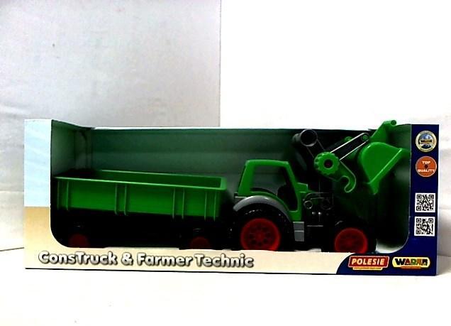 Immagine prodotto Polesie Trattore Farmer Technic + pala anteriore + rimorchio a 2 assi