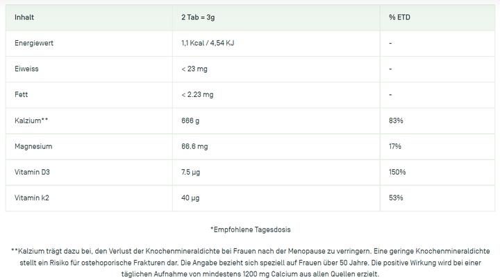Nährwerte und Zutaten Algorigin Lithotamne Kaps (50 Stück, Kapseln, 166 g)