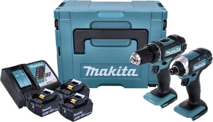 Actual product image Makita DLX 2127 J1 Battery Combo Kit DDF 482 Z cordless drill + DTD 152 cordless impact wrench + 3x A (Rechargeable battery operated)