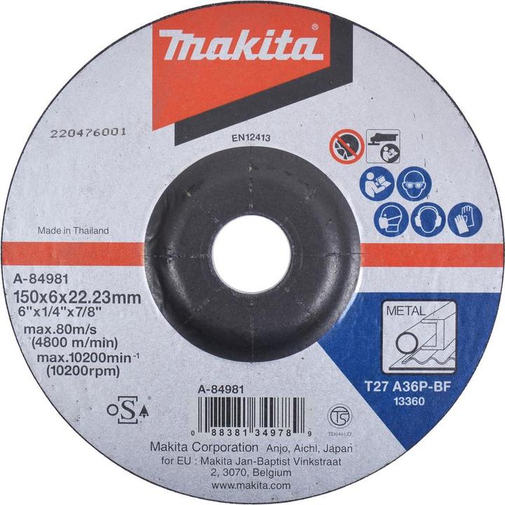 Immagine prodotto Makita Disco da sbavo 150/22,23 A36P (A36P)
