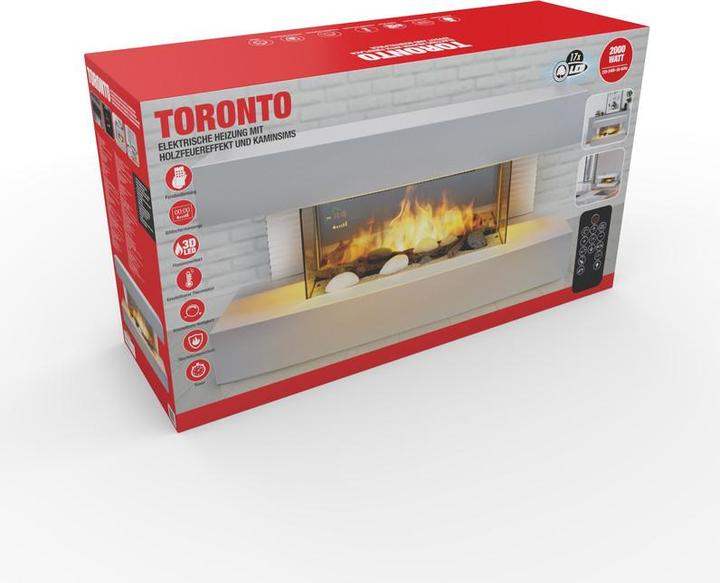 Image du produit Classic Fire Cheminée murale électrique (82 x 22 x 41 cm)