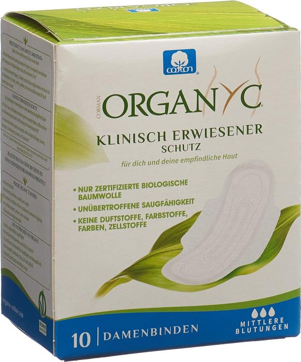 Organyc Monatsbinden (10 x, Damenbinden)