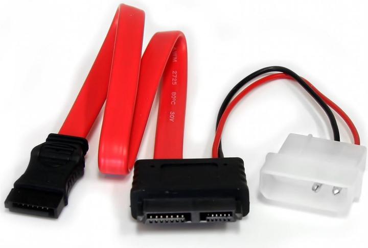 Produktbild StarTech .com Slimline SATA auf SATA mit LP4-Stromkabel / Adapter