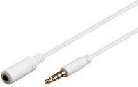 Image du produit Goobay Rallonge casque et audio AUX, 4 pôles 3,5 mm slim, CU (2 m, Jack 3,5 mm (AUX))