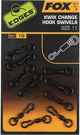Actual product image Fox Rage swivel hooks edges kwik
