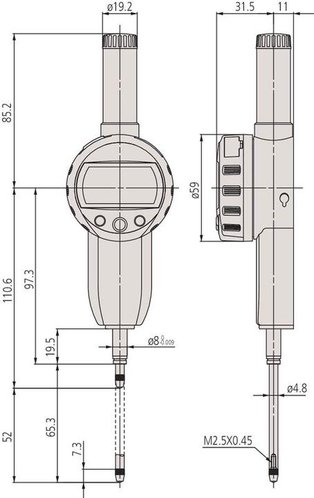 Actual product image Mitutoyo ID-C Dial gauge 543-490B (5.08 cm)