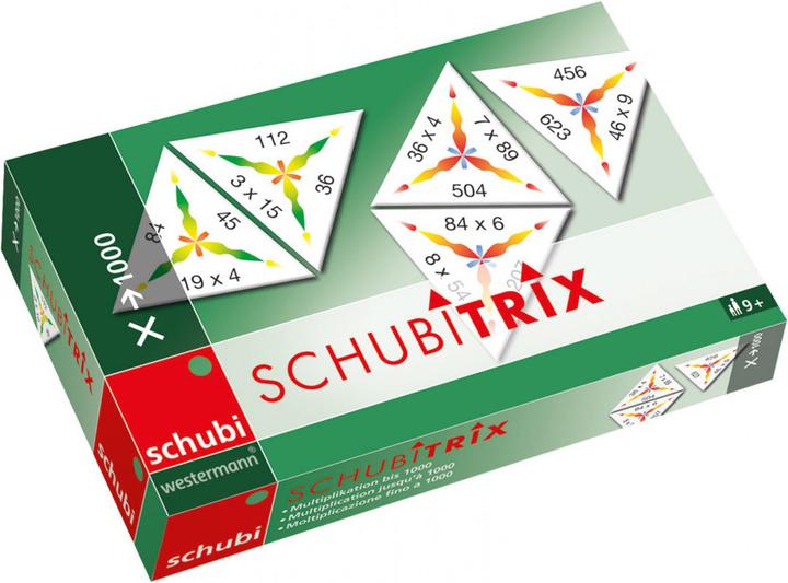 Image du produit Schubitrix Multiplication jusqu'à 1000. 3ème/4ème année de mathématiques. Jeu éducatif (Italien, Néerlandais, Français, Allemand, Espagnol, Anglais)
