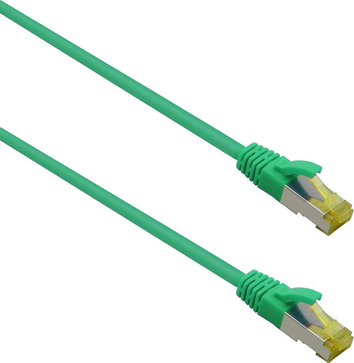 Image du produit Helos Câble patch ultra flex S/FTP Cat 6a TPE vert 2,0m (S/FTP, CAT6a, 2 m)