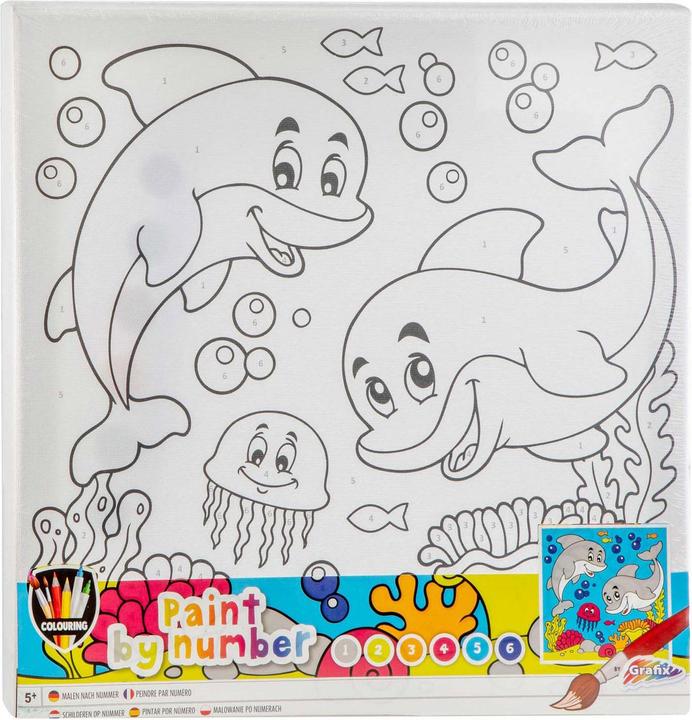 Actual product image Grafix Painting by numbers dolphins