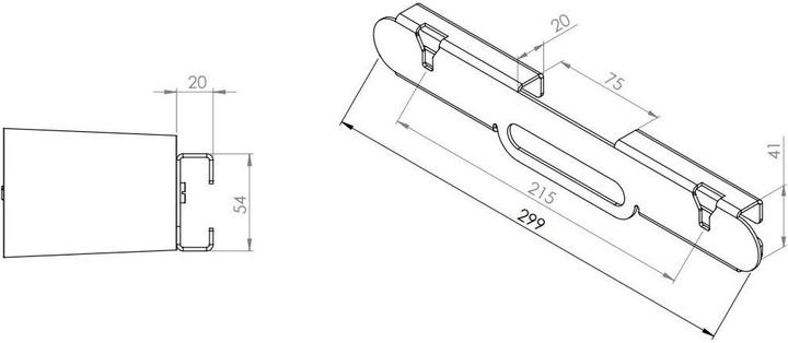 Actual product image Cavus Wall mount for Sonos Ray (Wall installation, Not movable)
