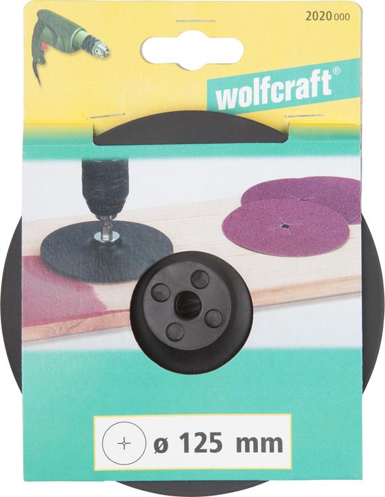 Image du produit wolfcraft wolfcraft 1 plateau de ponçage caoutchouc BM, S=8mm, ø125mm