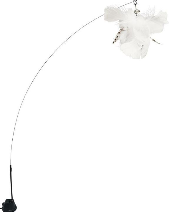 Actual product image Companion cat teasing rod with two feather heads