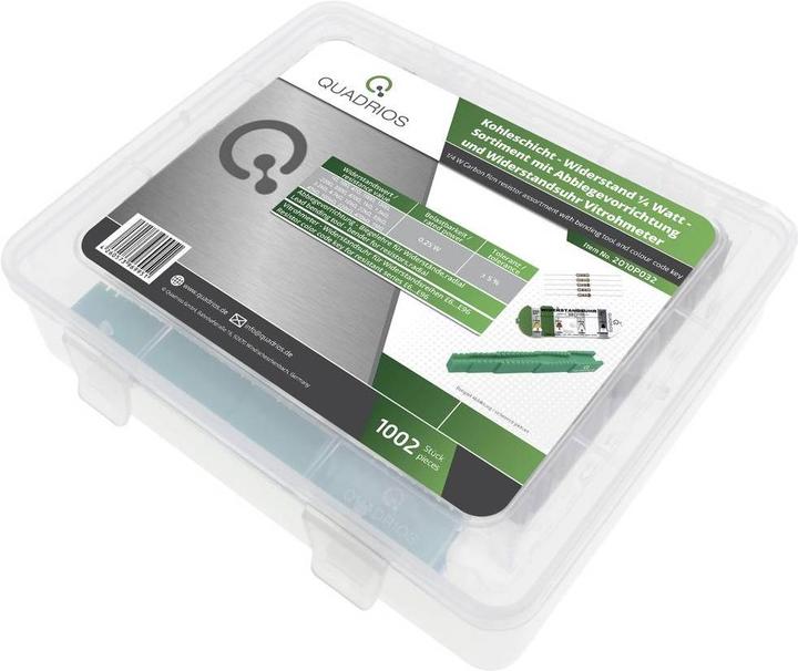 Image du produit Quadrios Résistance à couche de carbone assortiment 1/4W, ±5% avec accessoires, 1002 pcs