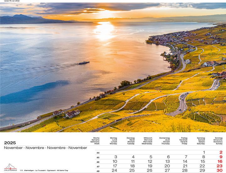 Actual product image Swiss Places 2025 (40 x 31 cm, English, Italian, French, German)