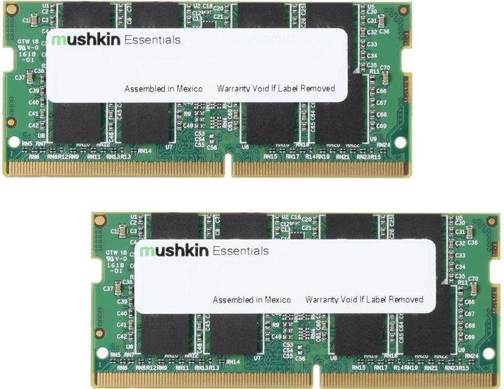 Immagine prodotto Mushkin DDR4 SO-DIMM 16 GB 2400-CL17 - Doppio kit - Essenziale (2 x 8GB, 2400 MHz, DDR4-RAM, SO-DIMM)