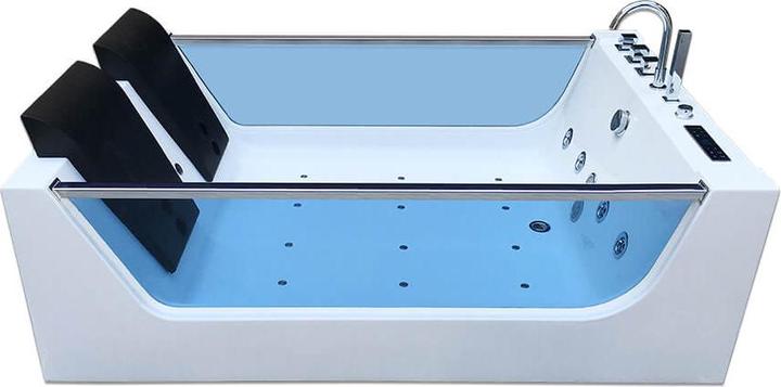 Image du produit Home Deluxe Baignoire à hydromassage avec LED de luminothérapie NAUTICA XL - 182x120cm (120 cm, 180 cm)