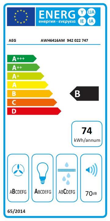 Energy Label AEG AWH6416AM (Wall hood)