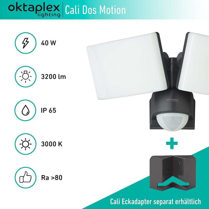 Actual product image Oktaplex lighting Cali Dos Motion (3200 lm, IP65)