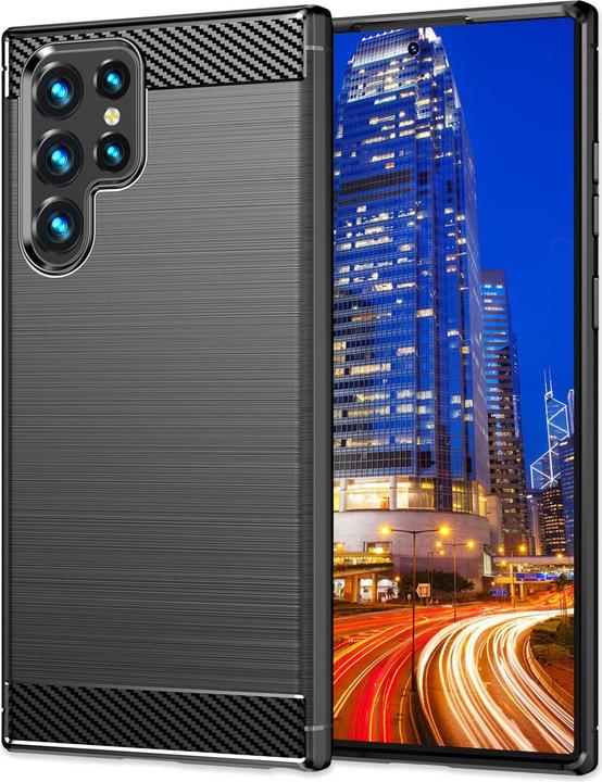Actual product image Nalia Carbon look silicone cover (Samsung Galaxy S24 Ultra)