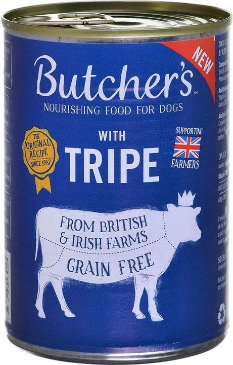 Immagine prodotto Butcher's Original Tripe Mix Rumen Pate - Cibo umido per cani - 400g (Senior, 1 pz., 400 g)