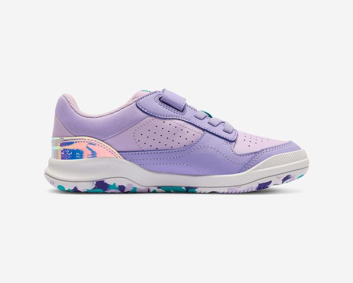 Produktbild Decathlon Fitnessschuhe Kinder robust Multisport - Playventure Yard Sneaker lila/grün (34)