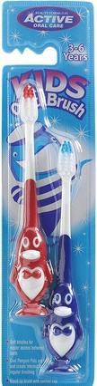 Immagine prodotto Beauty Formulas Active Oral Care - Spazzolino rapido per bambini 3-6 anni Spazzolini per bambini Penguin 2 pezzi. (2 x)