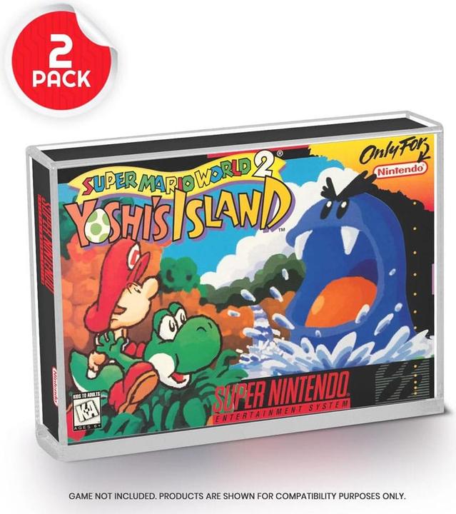 Actual product image Evoretro Acrylic case 2-pack for SNES/N64 games (DSi XL)