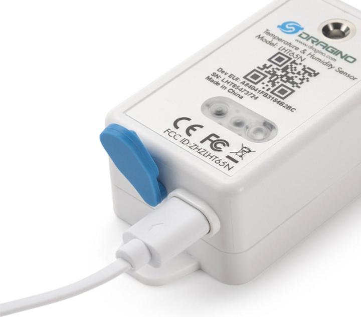 Produktbild Dragino LHT65N E3 LoRaWAN Tempertatur- und Feuchtigkeitssensor (Heizungsaktor)