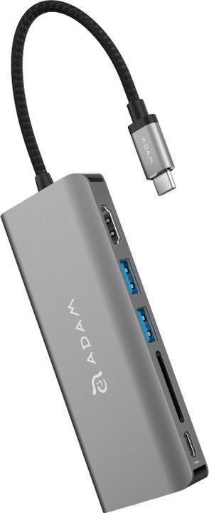 Produktbild Adam Elements Casa Hub A01 USB-C (000065) gray station (USB-B, 6 Ports)