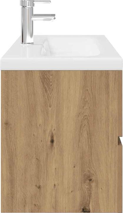 Produktbild VidaXL Waschbeckenunterschrank mit Einbaubecken und Wasserhahn Bad Waschtisch