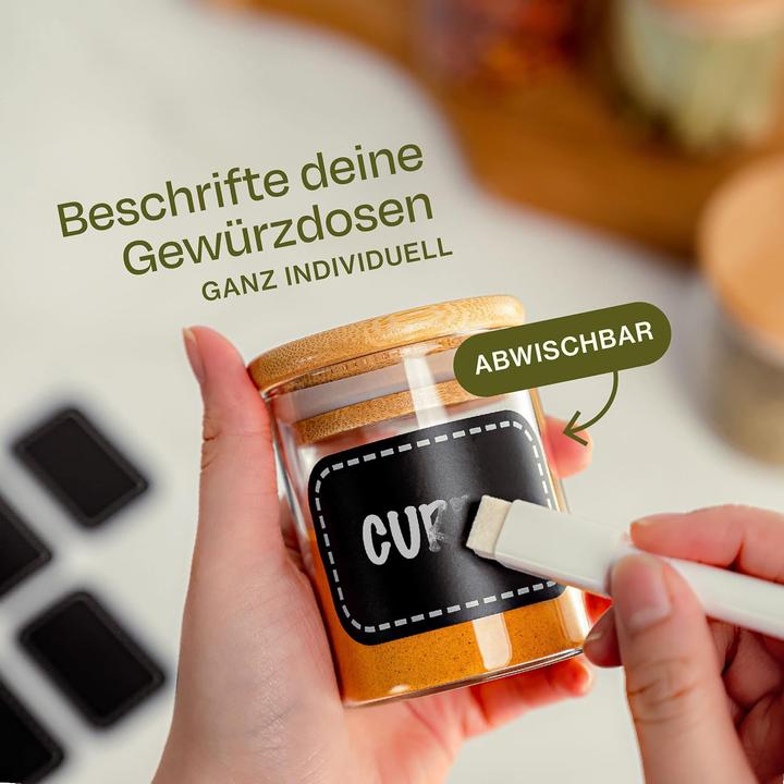 Produktbild Praknu 20er Gewürzgläser-Set, spülmaschinenfest und luftdicht (2.40 l)