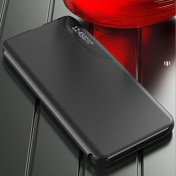 Produktbild Hurtel Eco Leather View Case for Samsung Galaxy S25 Ultra with Flip and Stand - Black (Samsung Galaxy S25 Ultra)