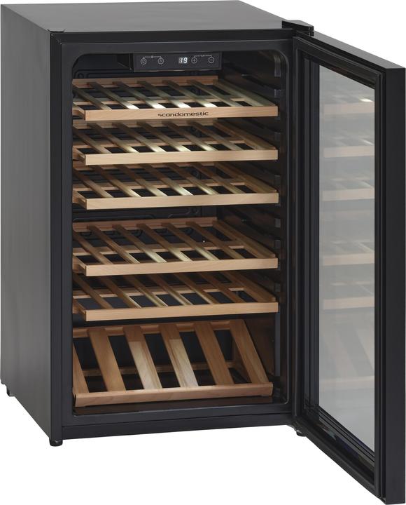 Produktbild Scandomestic SV 45 B - Weinkühlschrank - 1 Zone - Breite: 55 cm - Tiefe: 55,5 cm - Höhe: 83,5 cm - 1