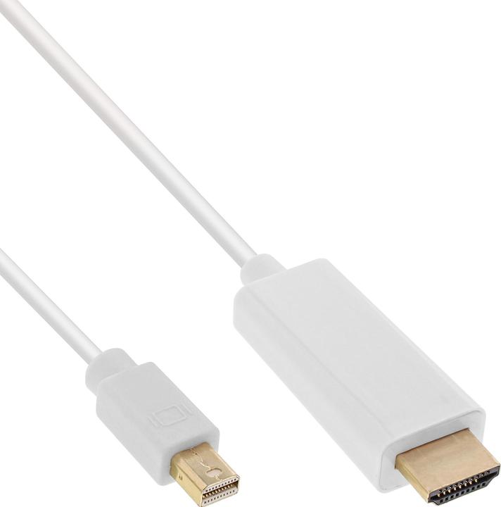 InLine Mini DisplayPort to HDMI Converter Cable with Audio white 5m (5 m, HDMI)
