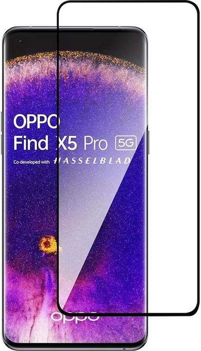 Produktbild PhoneLook 3D Tempered Glass Full Screen Display Schutzglas mit schwarzem Rahmen (1 Stück, Oppo Find X5 Pro)
